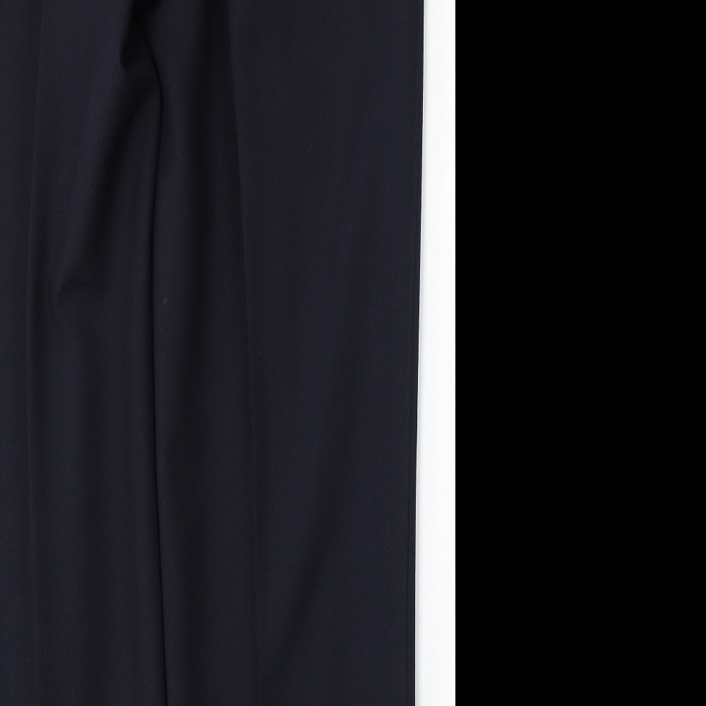 Marks and Spencer Mens Blue  Wool Trousers  Size 36 L31 in Regular