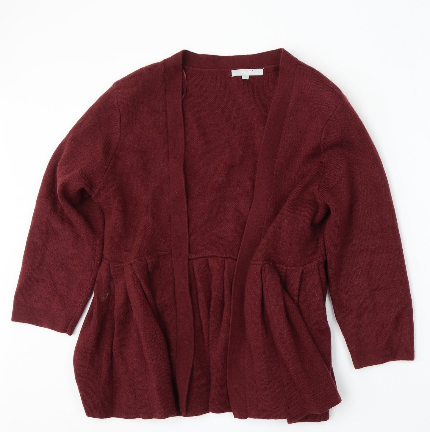 Per Una Womens Red V-Neck  Acrylic Cardigan Jumper Size 14