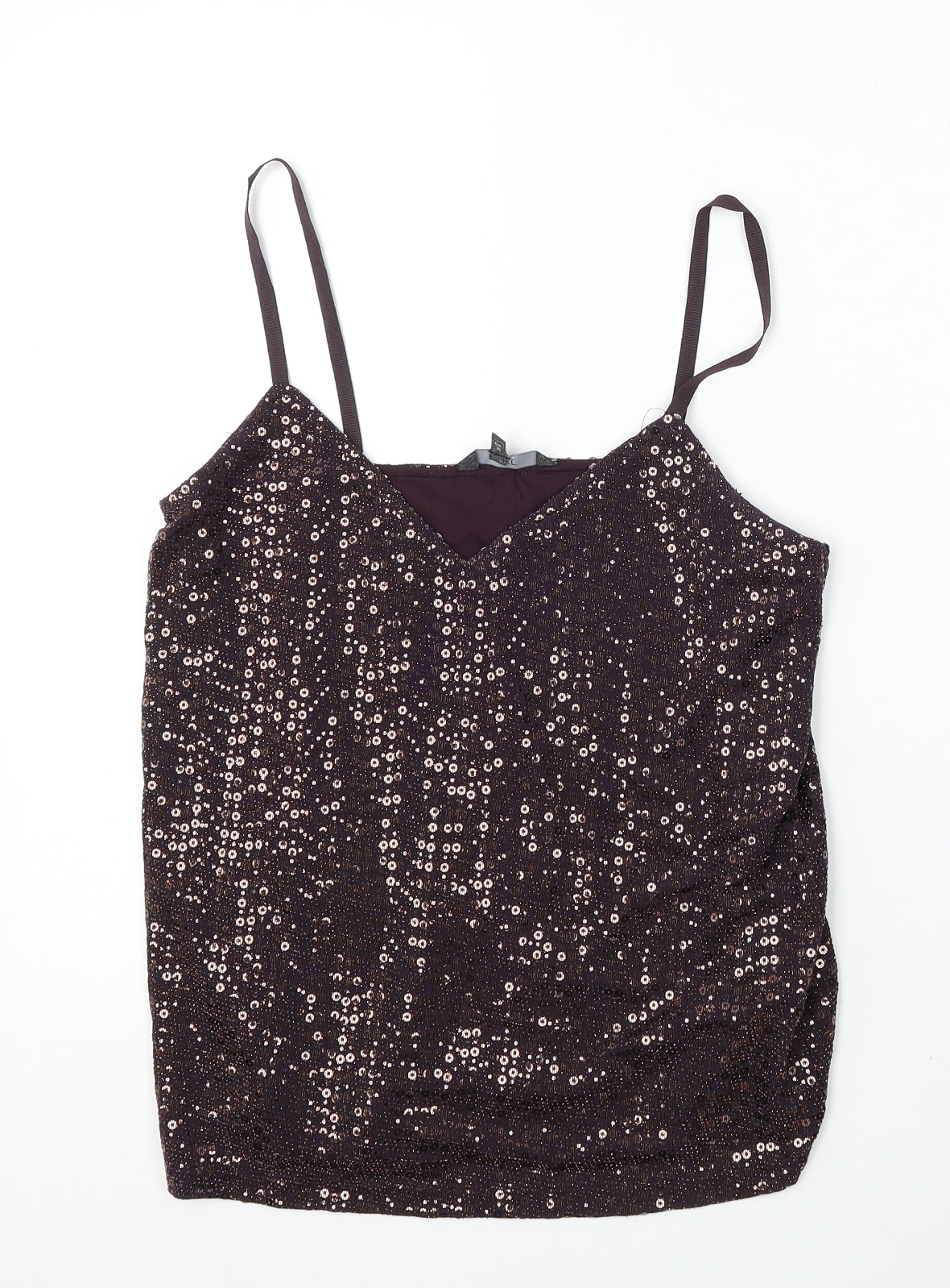 NEXT Womens Purple  Nylon Basic Tank Size 8 V-Neck