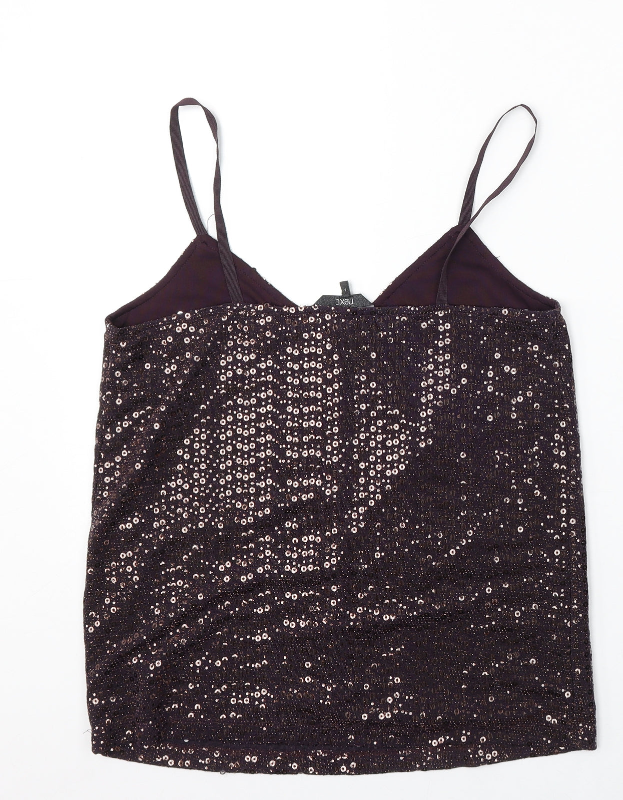 NEXT Womens Purple  Nylon Basic Tank Size 8 V-Neck