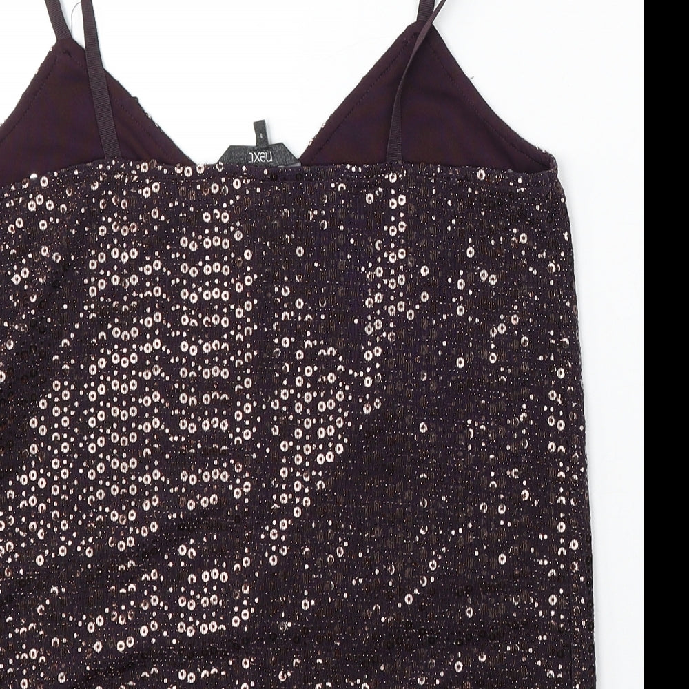 NEXT Womens Purple  Nylon Basic Tank Size 8 V-Neck