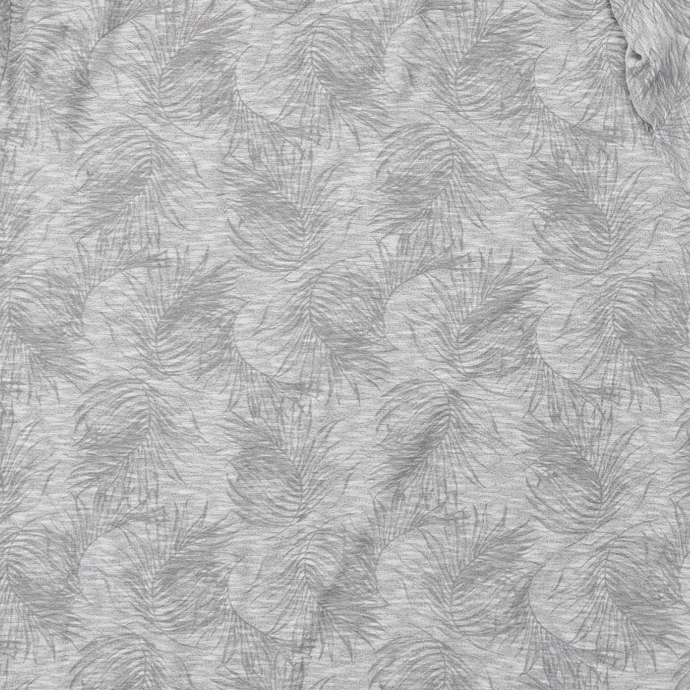 NEXT Mens Grey Floral Cotton  T-Shirt Size XL Round Neck