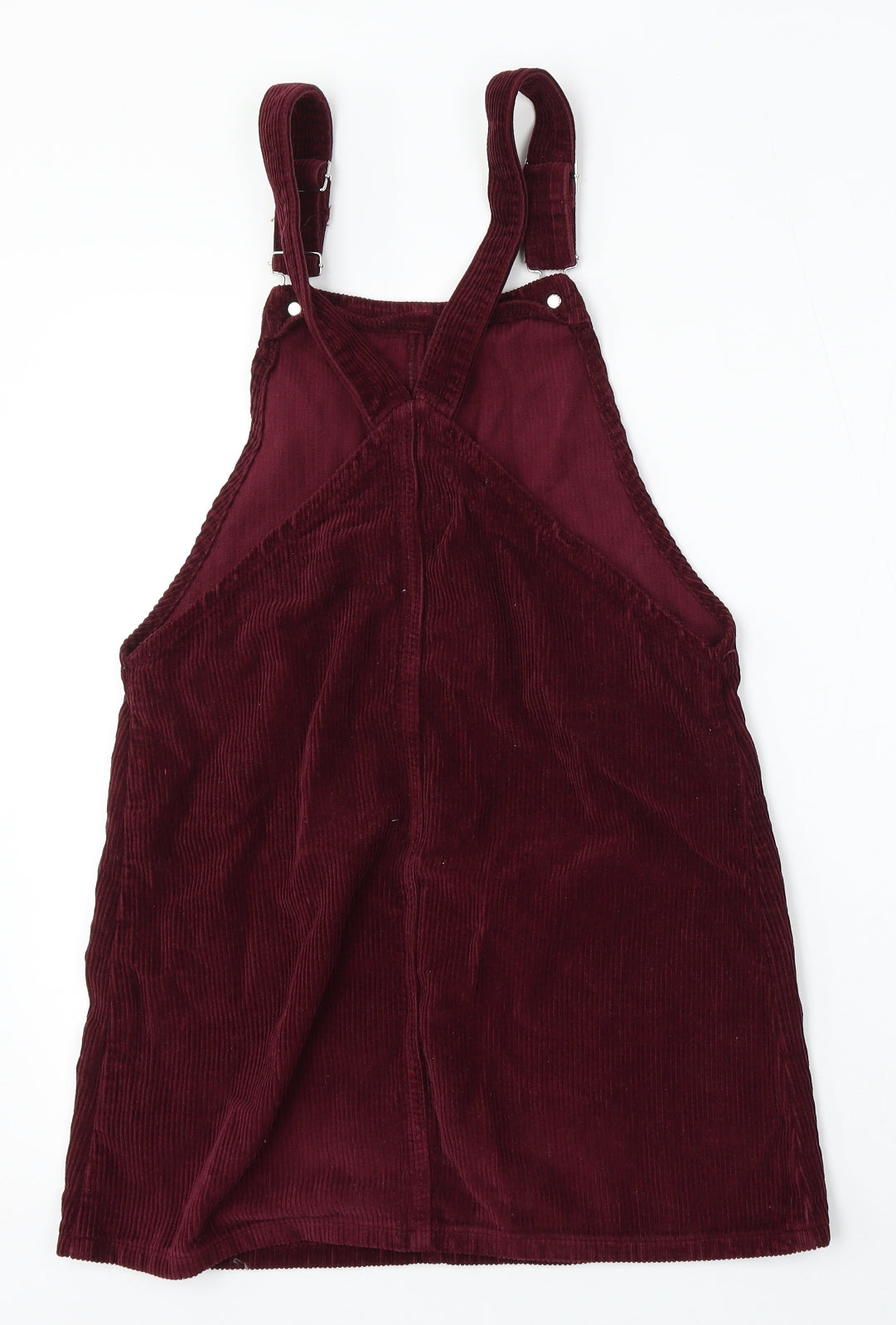Topshop Womens Red  Cotton Pinafore/Dungaree Dress  Size 8  Square Neck