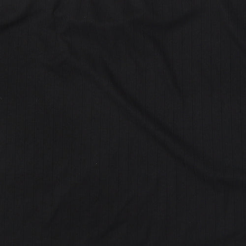 Misspap Womens Black Round Neck  Polyester Vest Jumper Size S