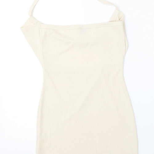 SheIn Womens Beige  Polyester Bodycon  Size S  Square Neck