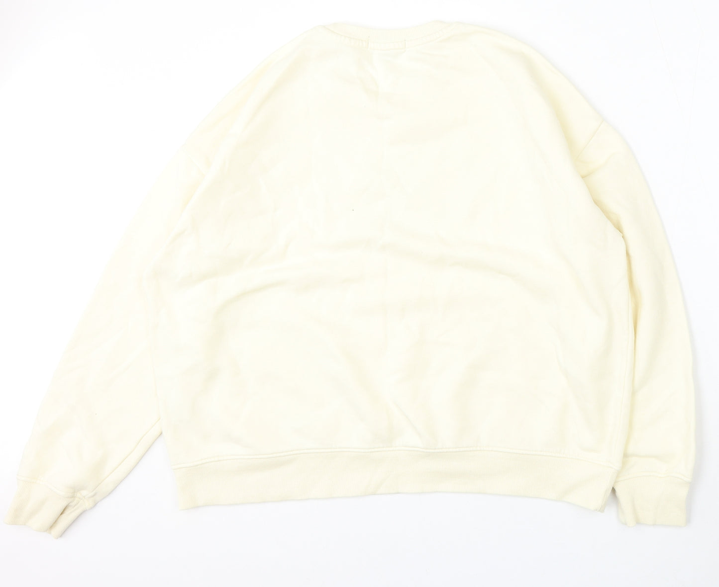 Primark Womens Yellow  Cotton Pullover Sweatshirt Size L