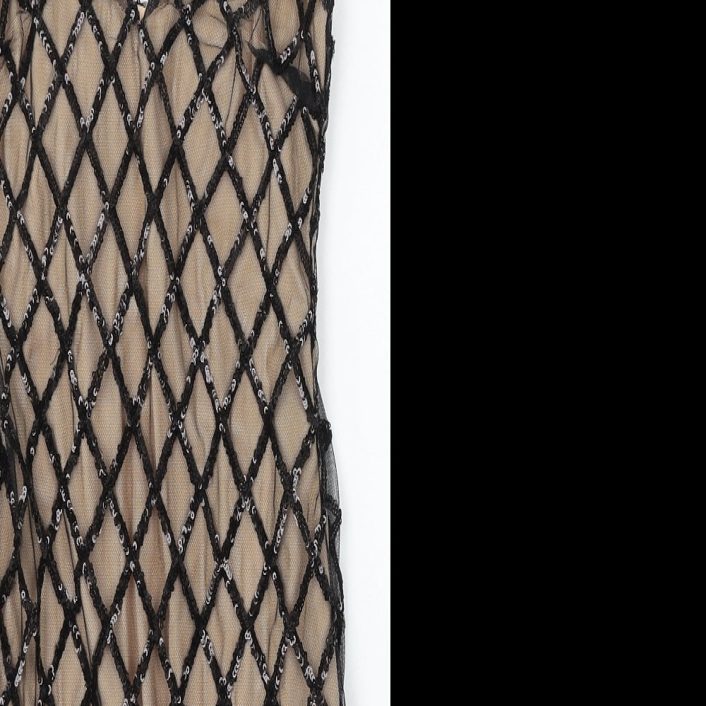 In the Style Womens Black  Polyester Bodycon  Size 10  Round Neck