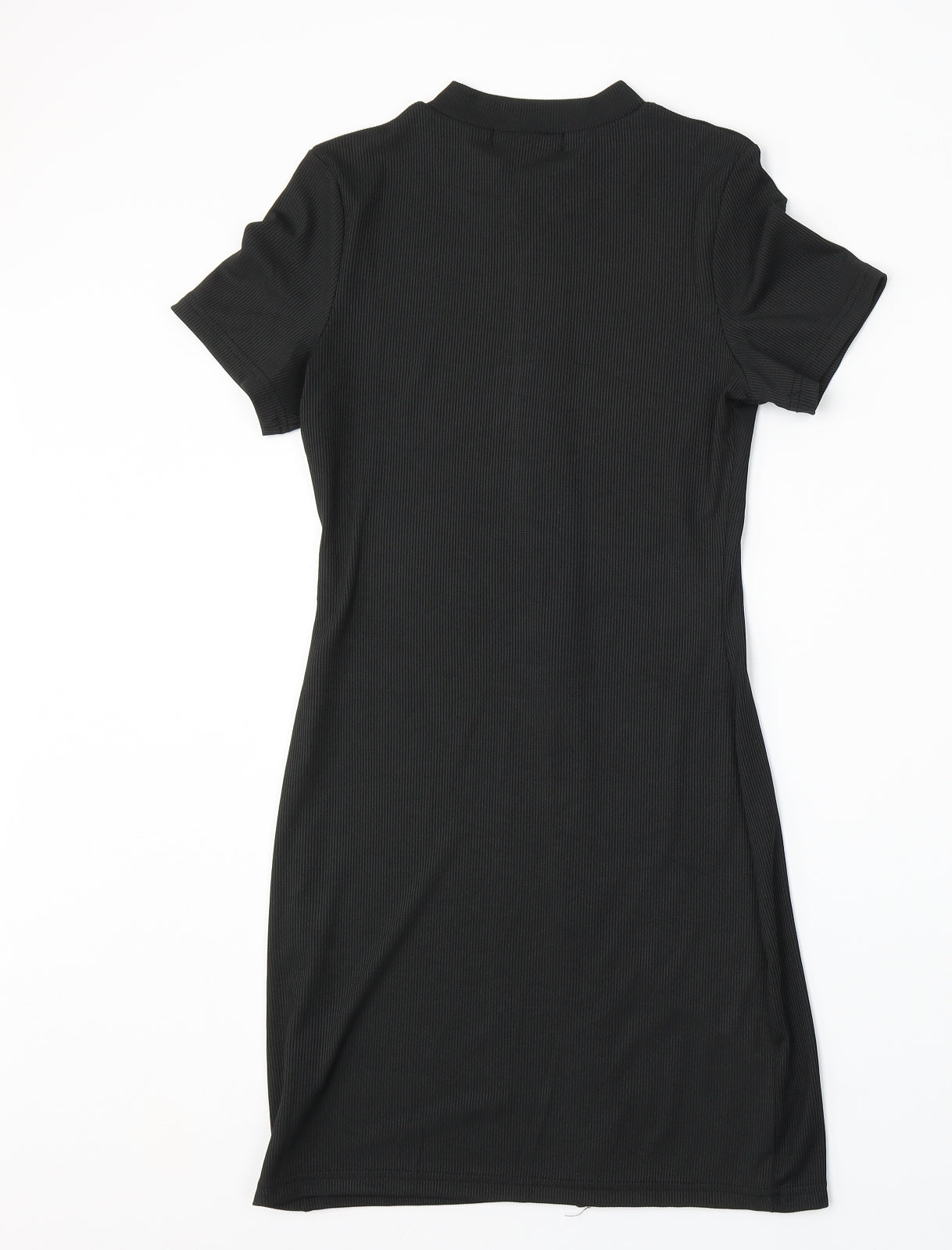 SheIn Womens Black  Polyester Bodycon  Size S  Round Neck Zip