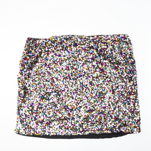 SheIn Womens Multicoloured  Polyester Straight & Pencil Skirt Size 44 in