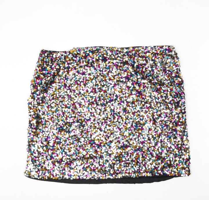 SheIn Womens Multicoloured Polyester Straight & Pencil Skirt Size 44 in