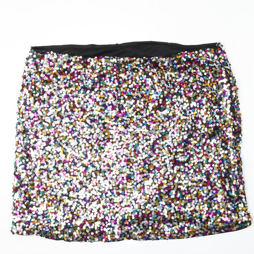 SheIn Womens Multicoloured  Polyester Straight & Pencil Skirt Size 44 in