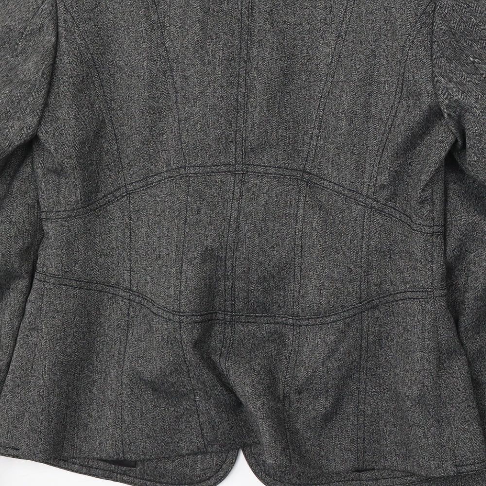 NEXT Womens Grey  Polyester Jacket Suit Size 10