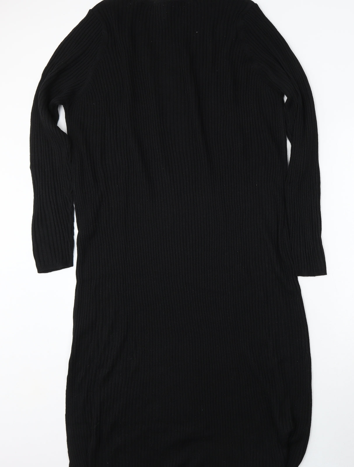ASOS Womens Black  Polyester Jumper Dress  Size 26  Round Neck