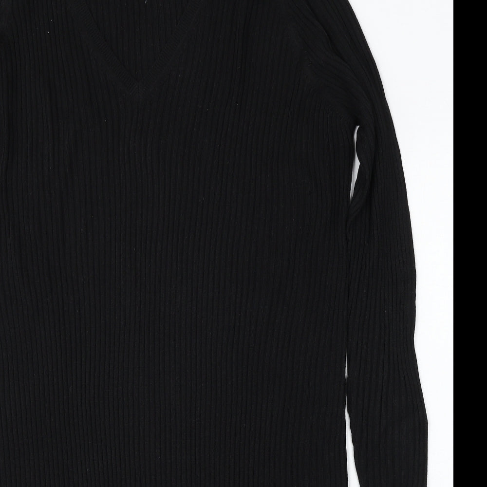 ASOS Womens Black  Polyester Jumper Dress  Size 26  Round Neck