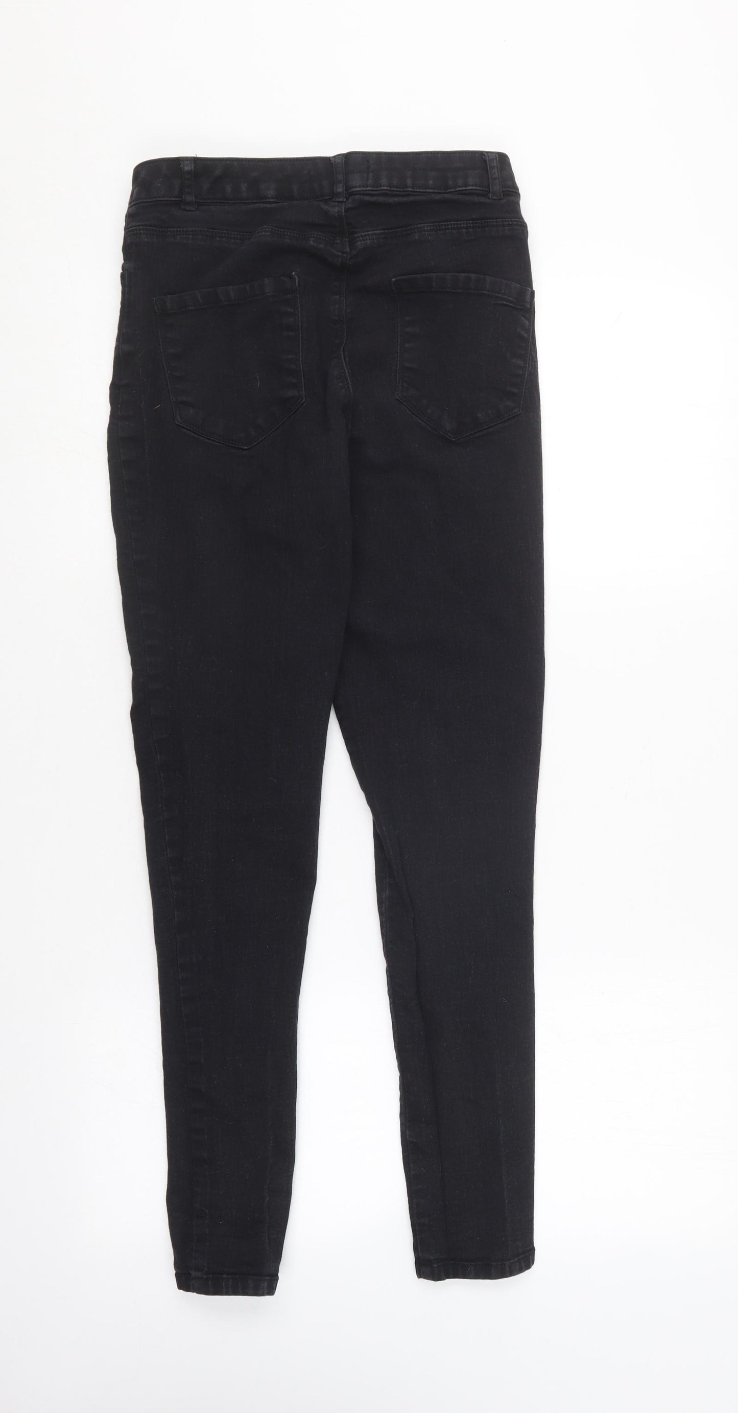 Dorothy Perkins Womens Black  Cotton Skinny Jeans Size 10 L28 in Regular