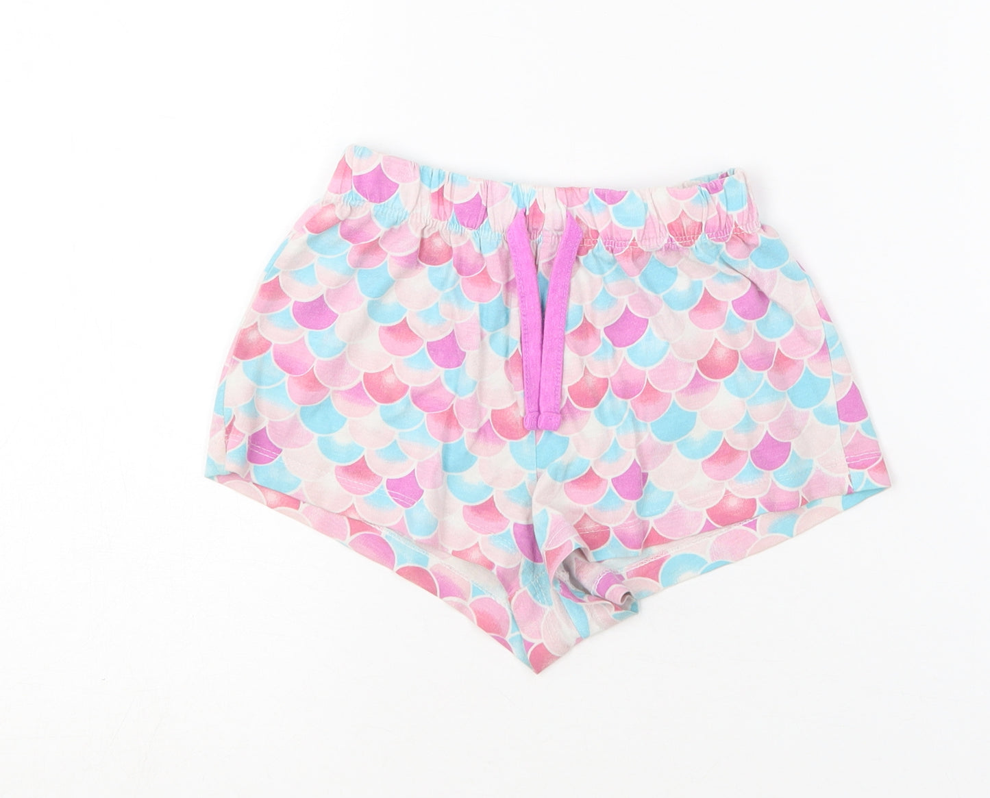 Dunnes Stores Girls Multicoloured Geometric Cotton Sweat Shorts Size 5-6 Years  Regular