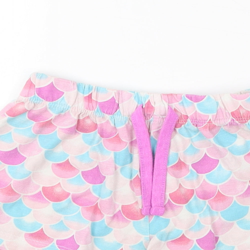 Dunnes Stores Girls Multicoloured Geometric Cotton Sweat Shorts Size 5-6 Years  Regular