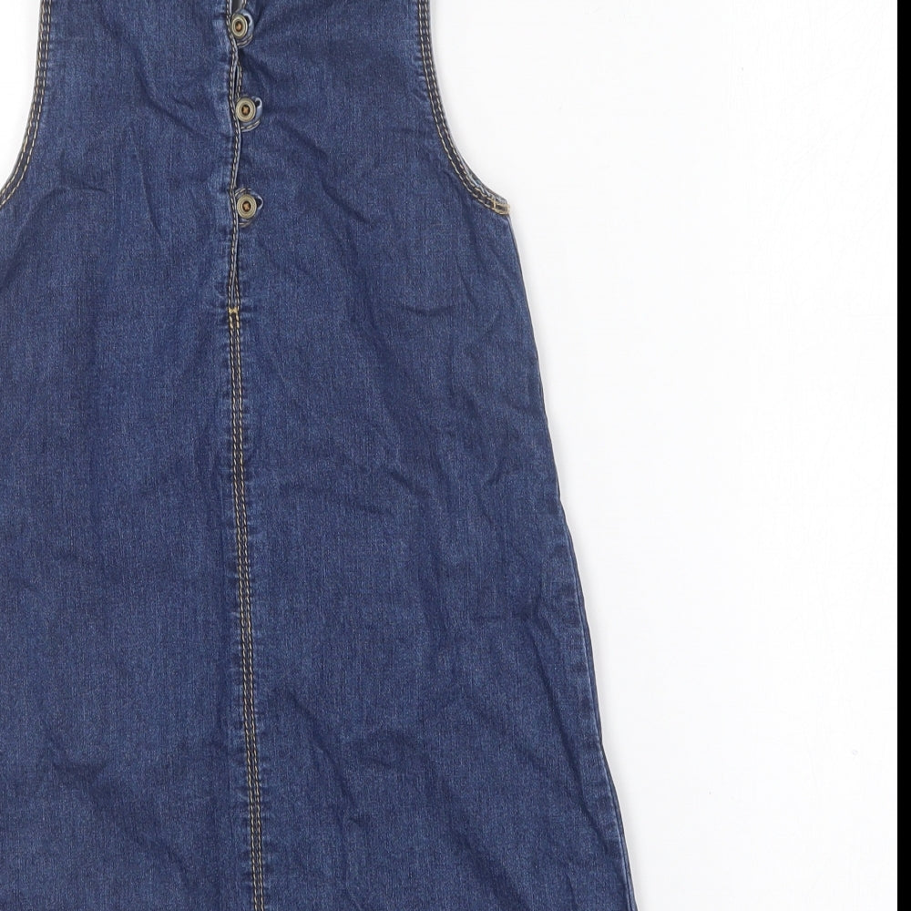 NEXT Girls Blue  Cotton Shift  Size 2-3 Years  Round Neck