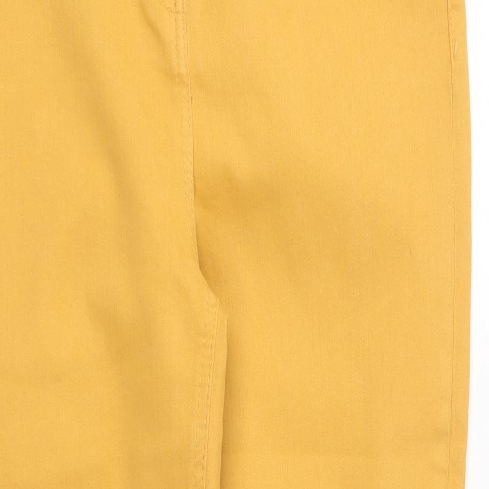 Papaya Womens Yellow  Cotton Skinny Jeans Size 12 L26 in Regular