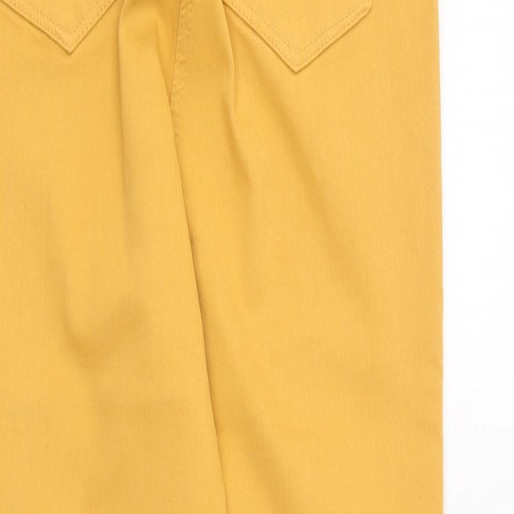 Papaya Womens Yellow  Cotton Skinny Jeans Size 12 L26 in Regular