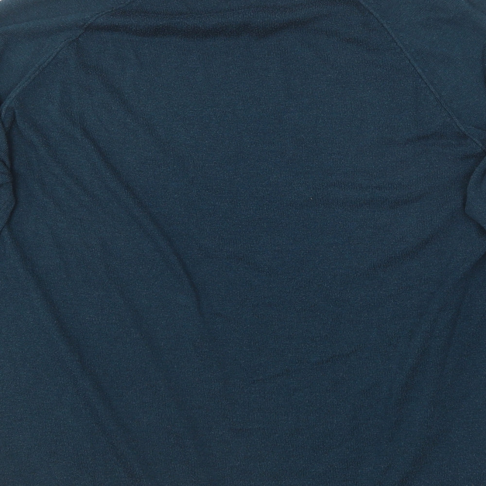 Oasis Womens Blue Round Neck  Polyester Pullover Jumper Size 14