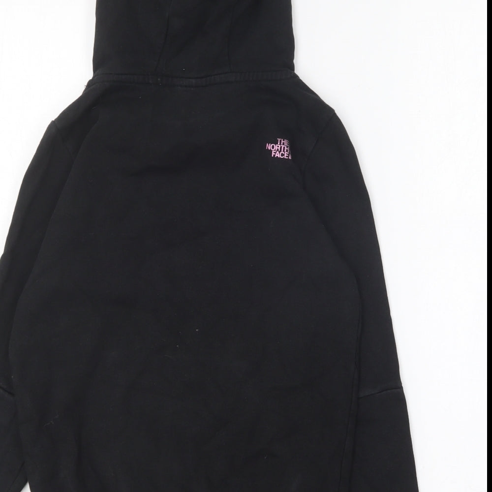The North Face Girls Black  Cotton Pullover Hoodie Size M