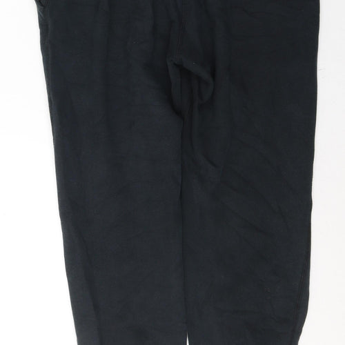 Converse Mens Black  Cotton Sweatpants Trousers Size L L28 in Regular Tie