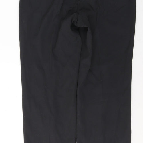 AuraLee Mens Black  Wool Trousers  Size 34 in L31 in Regular Button