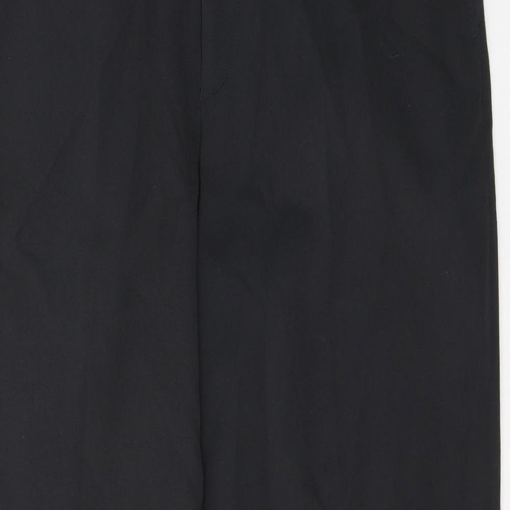 AuraLee Mens Black  Wool Trousers  Size 34 in L31 in Regular Button