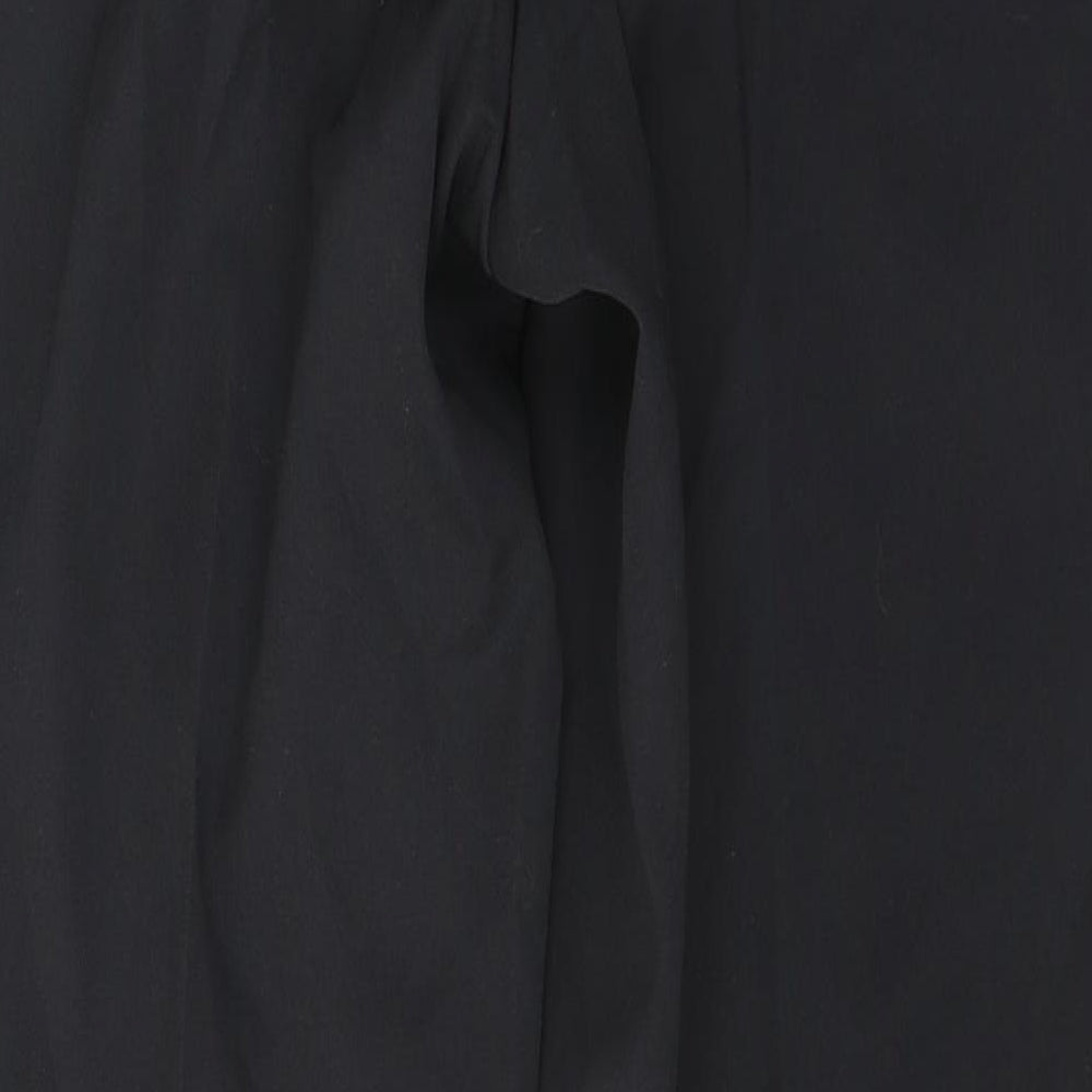AuraLee Mens Black  Wool Trousers  Size 34 in L31 in Regular Button