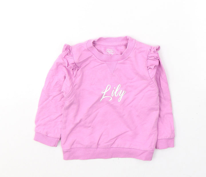 Studio Girls Pink Cotton Pullover Jumper Size 6-9 Months Pullover - LILY