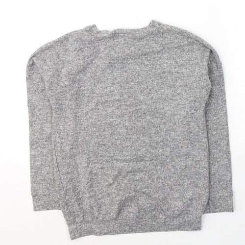 F&F Girls Grey Round Neck  Viscose Pullover Jumper Size 11-12 Years  Pullover - Unicorn