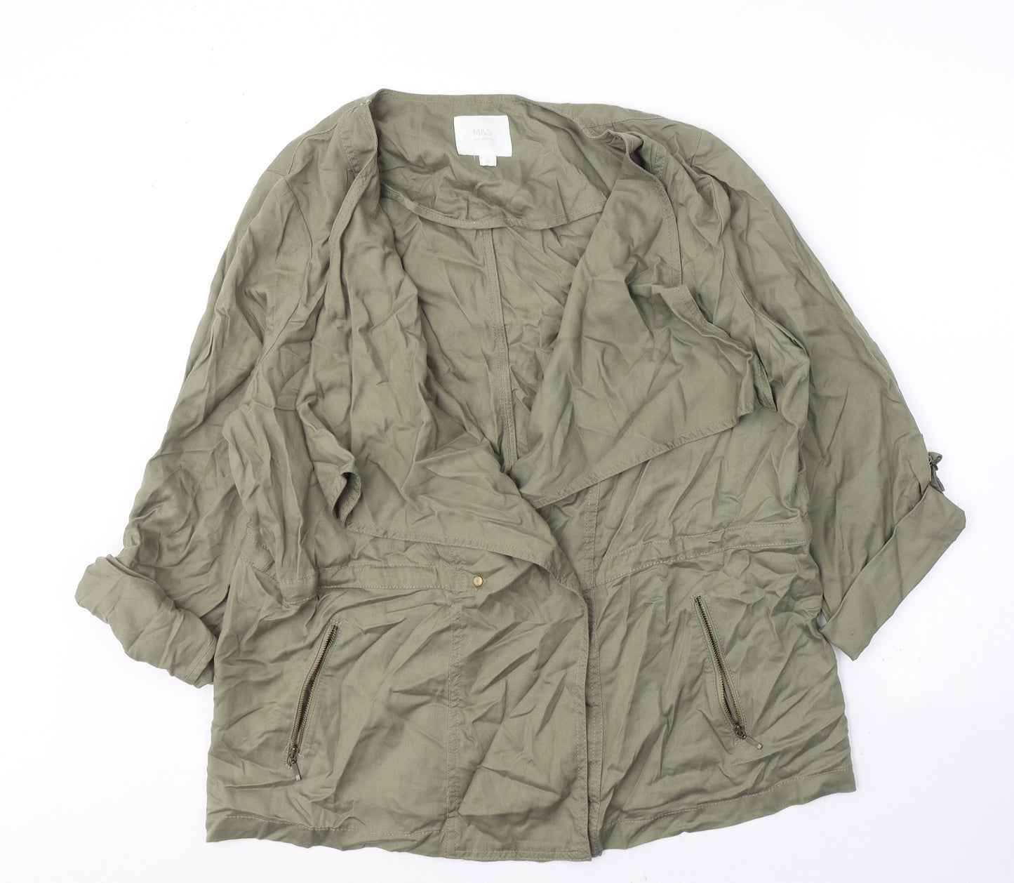 Marks and Spencer Womens Green   Jacket  Size 18  Button