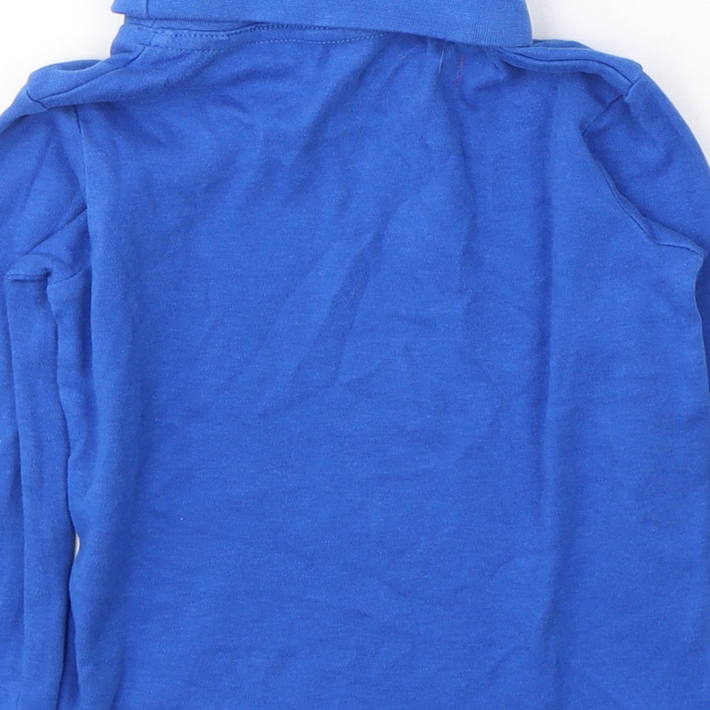 Moutain Warehouse Boys Blue Roll Neck  Cotton Pullover Jumper Size 5-6 Years  Pullover