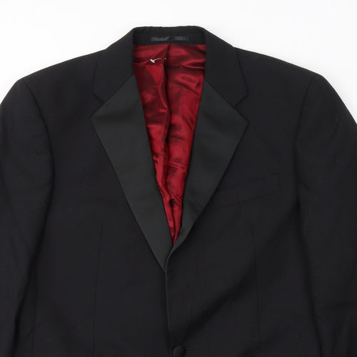 Berwin & Berwin Mens Black  Wool Jacket Suit Jacket Size 40