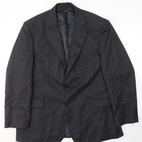Marks and Spencer Mens Grey  Wool Jacket Suit Jacket Size 46