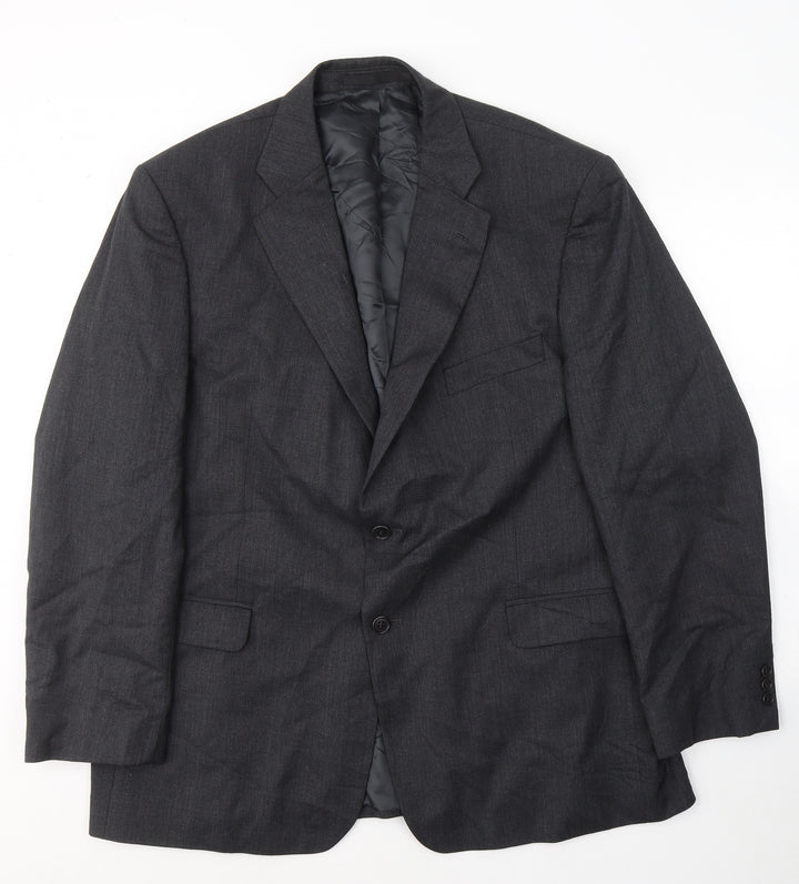 Marks and Spencer Mens Grey  Wool Jacket Suit Jacket Size 46