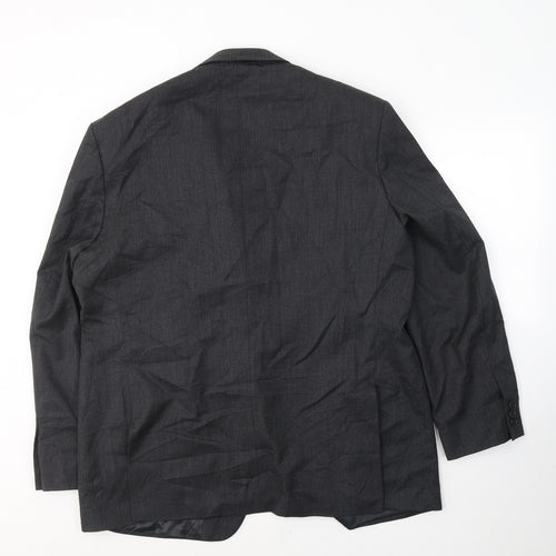 Marks and Spencer Mens Grey  Wool Jacket Suit Jacket Size 46