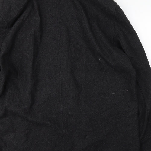 NEXT Mens Black   Trench Coat Coat Size 2XL  Zip