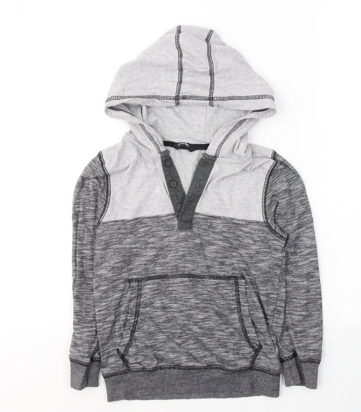 George Boys Grey  Cotton Pullover Hoodie Size 6-7 Years  Pullover