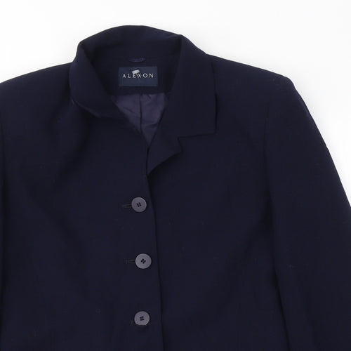 Alexon Womens Blue  Wool Jacket Suit Jacket Size 14