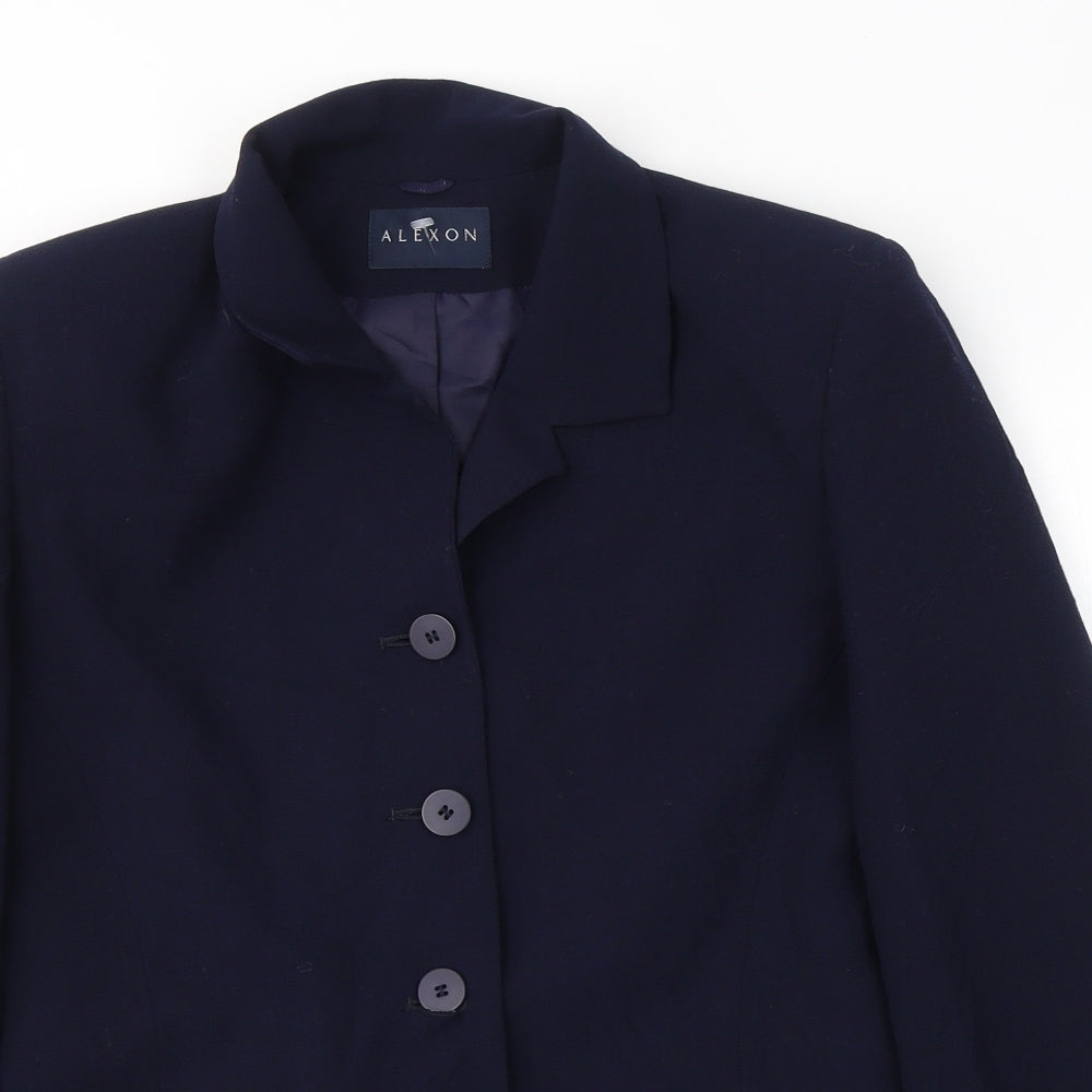 Alexon Womens Blue  Wool Jacket Suit Jacket Size 14