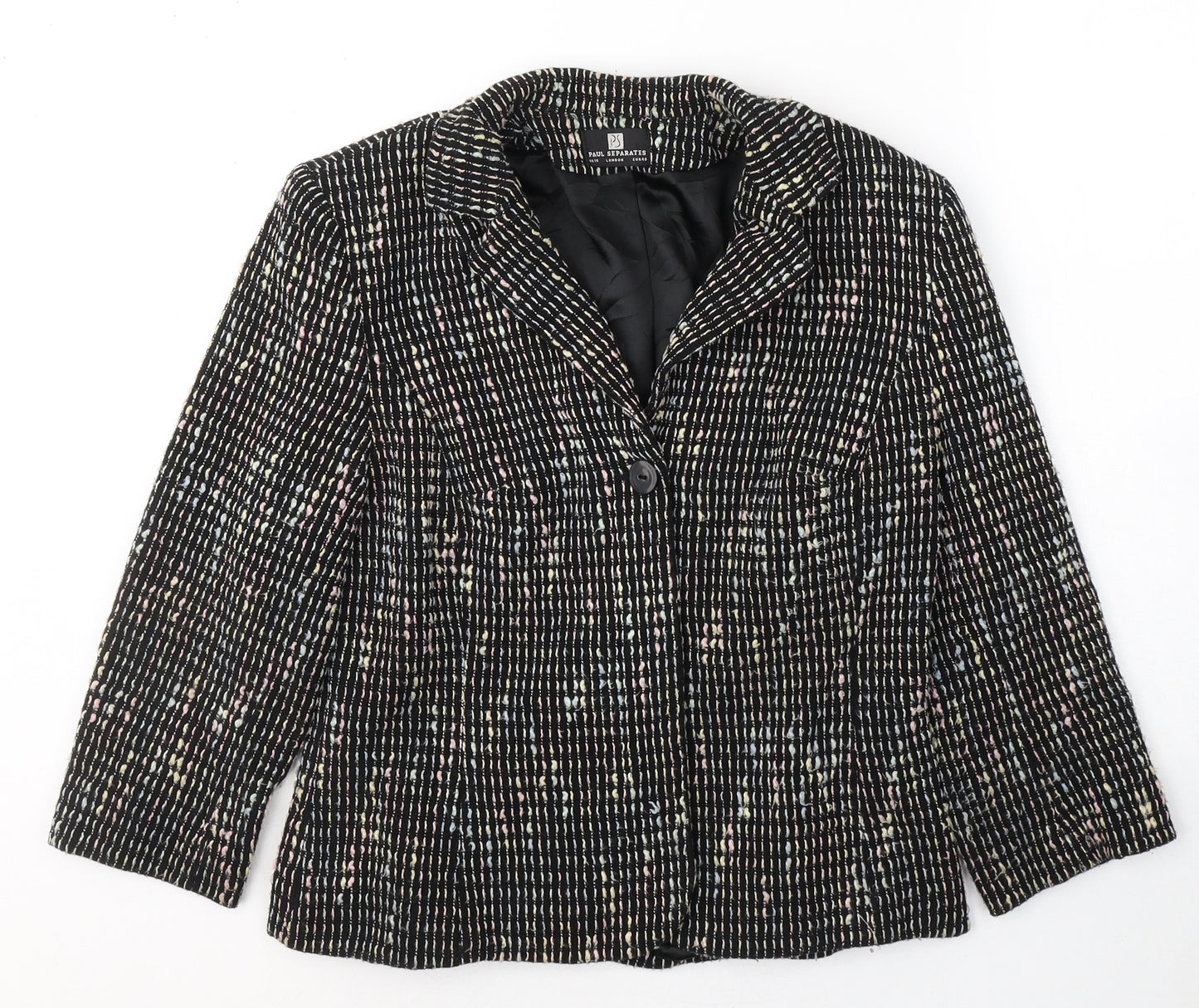Paul Separates Womens Black   Pea Coat Coat Size 14  Button