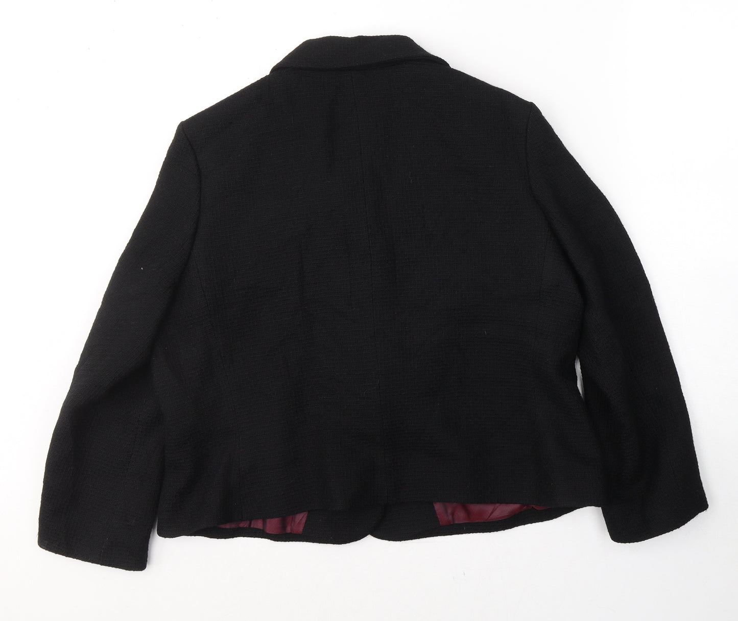 Marks and Spencer Womens Black  Wool Jacket Suit Jacket Size 18
