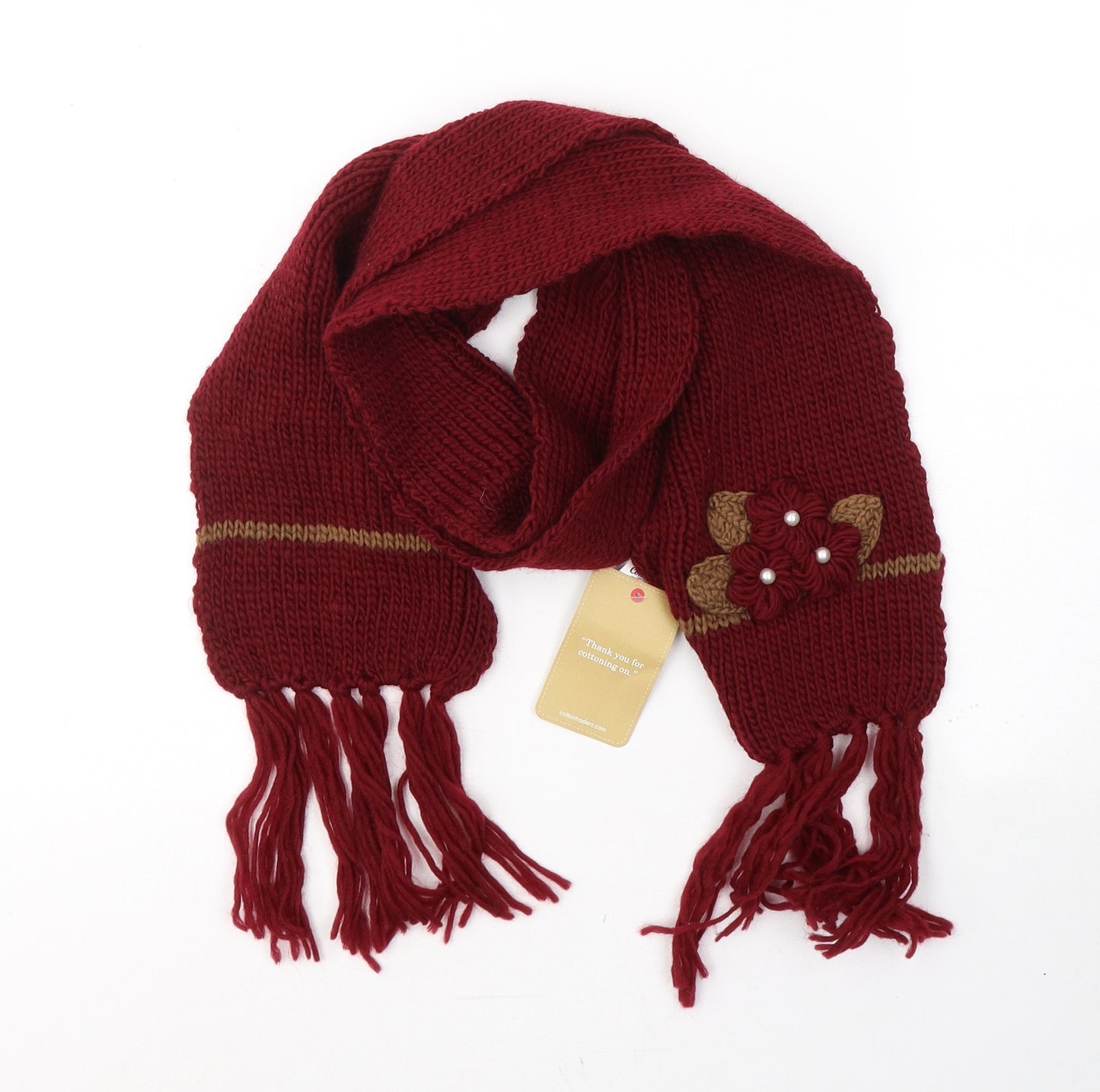 Cotton Traders Womens Red  Polyester  Scarf