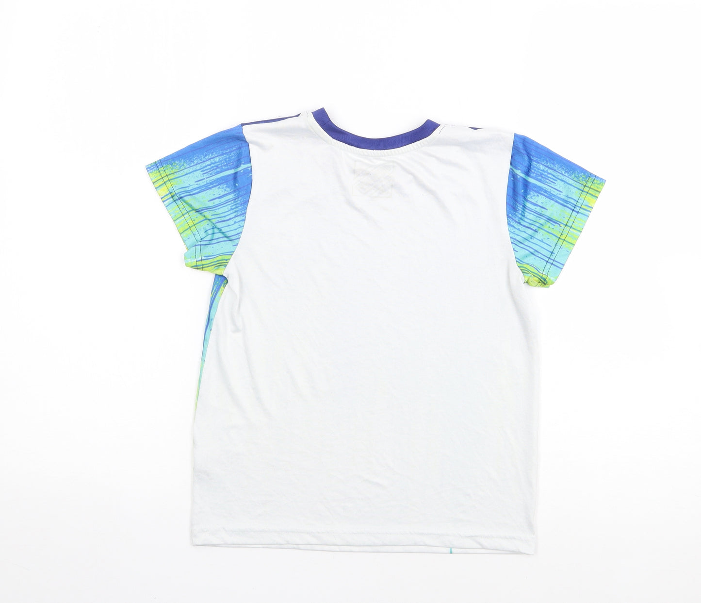 Matalan Boys Multicoloured Geometric Polyester Jersey T-Shirt Size 8 Years Crew Neck Pullover