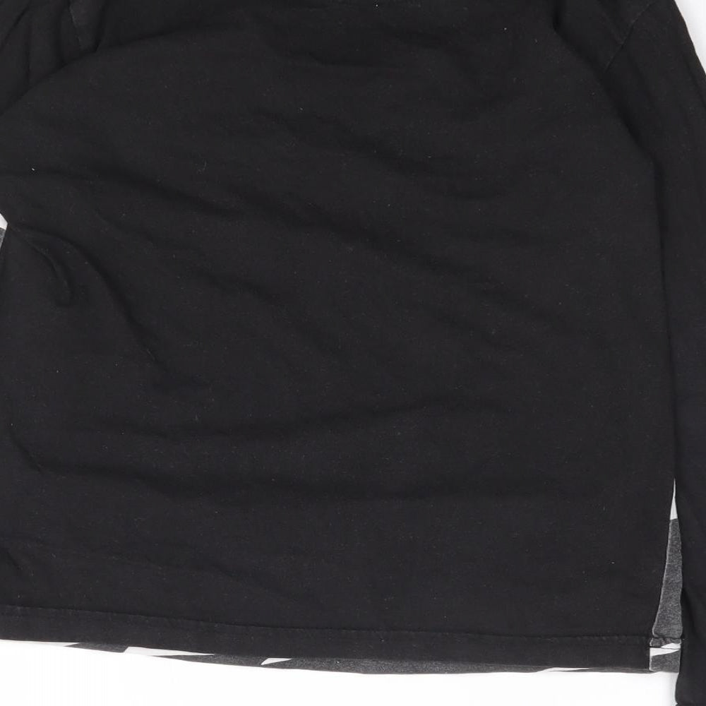 Primark Boys Black  Polyester Ringer T-Shirt Size 10-11 Years Crew Neck Pullover - Batman