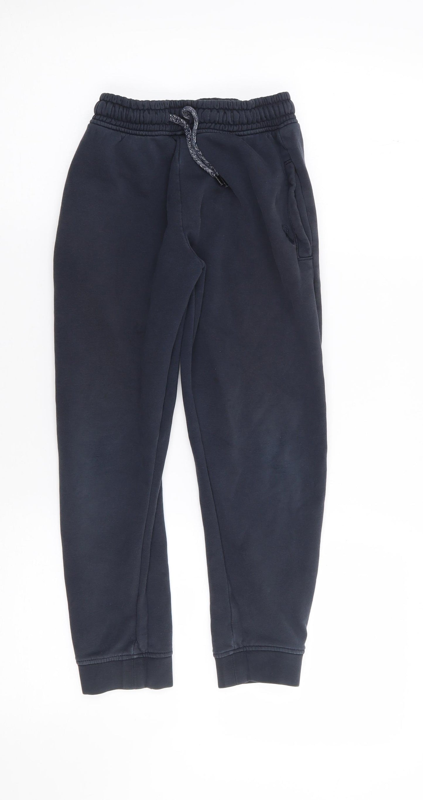 NEXT Boys Blue  Cotton Jogger Trousers Size 8 Years  Slim Drawstring