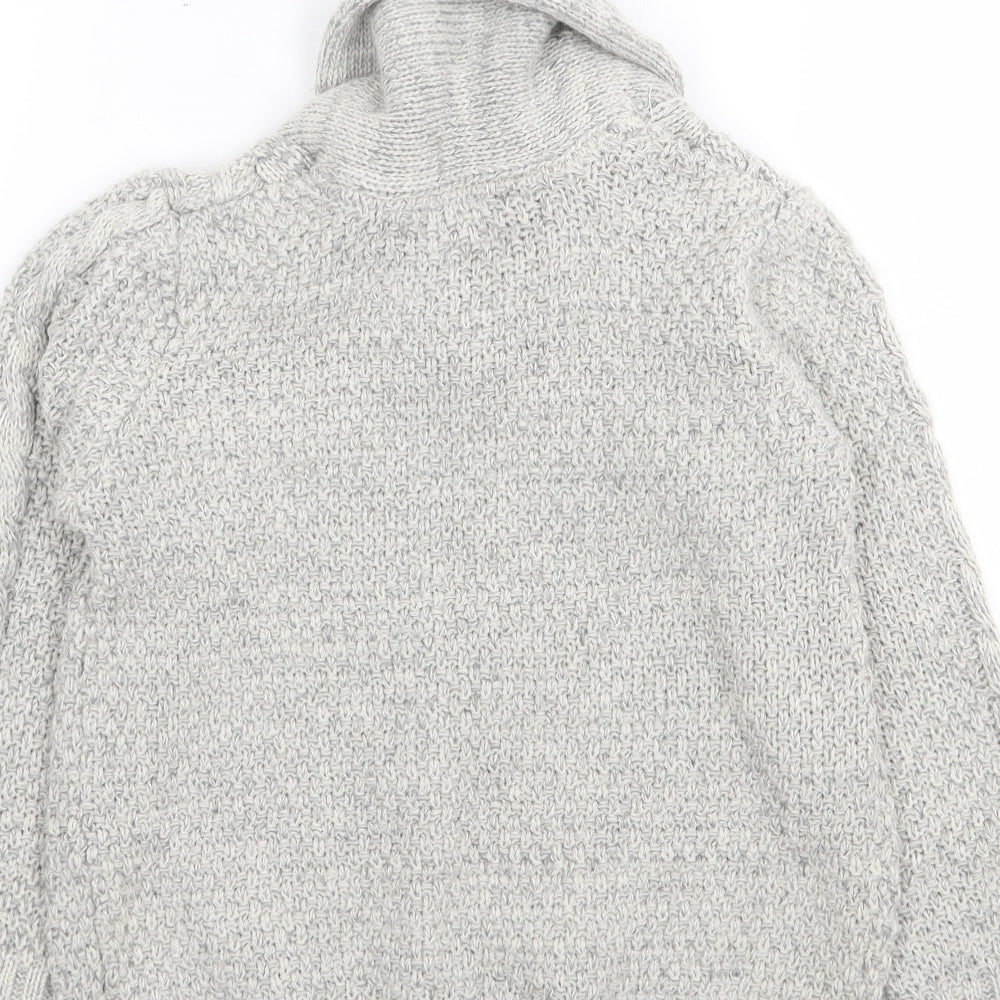Primark Boys Grey Crew Neck  Acrylic Pullover Jumper Size 7-8 Years  Pullover