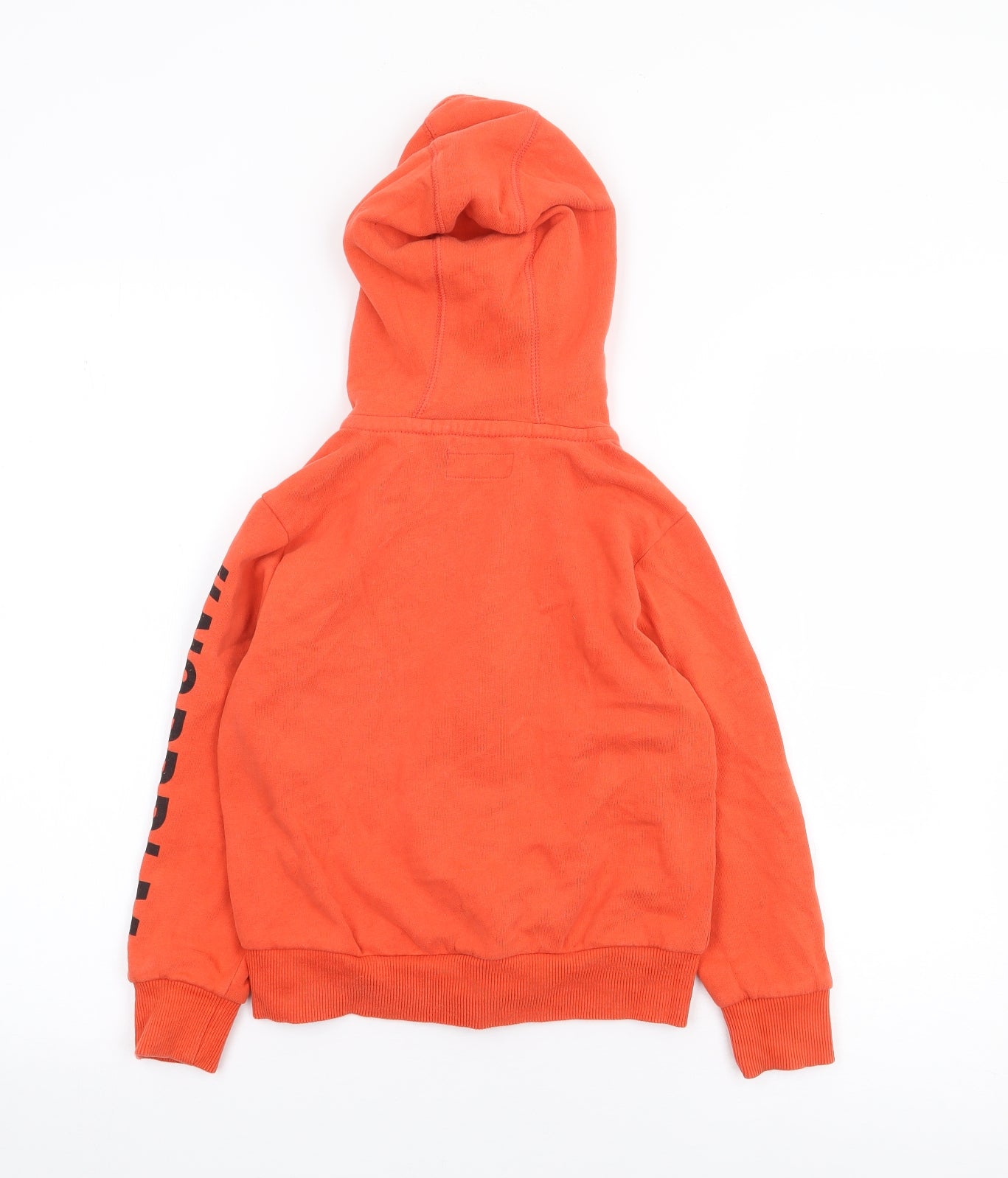 NEXT Boys Orange  Cotton Full Zip Hoodie Size 6 Years  Zip